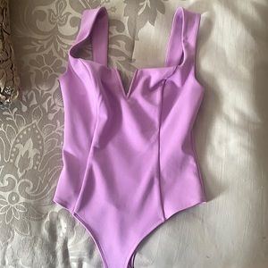 LAVENDER PLUNGE BODYSUIT